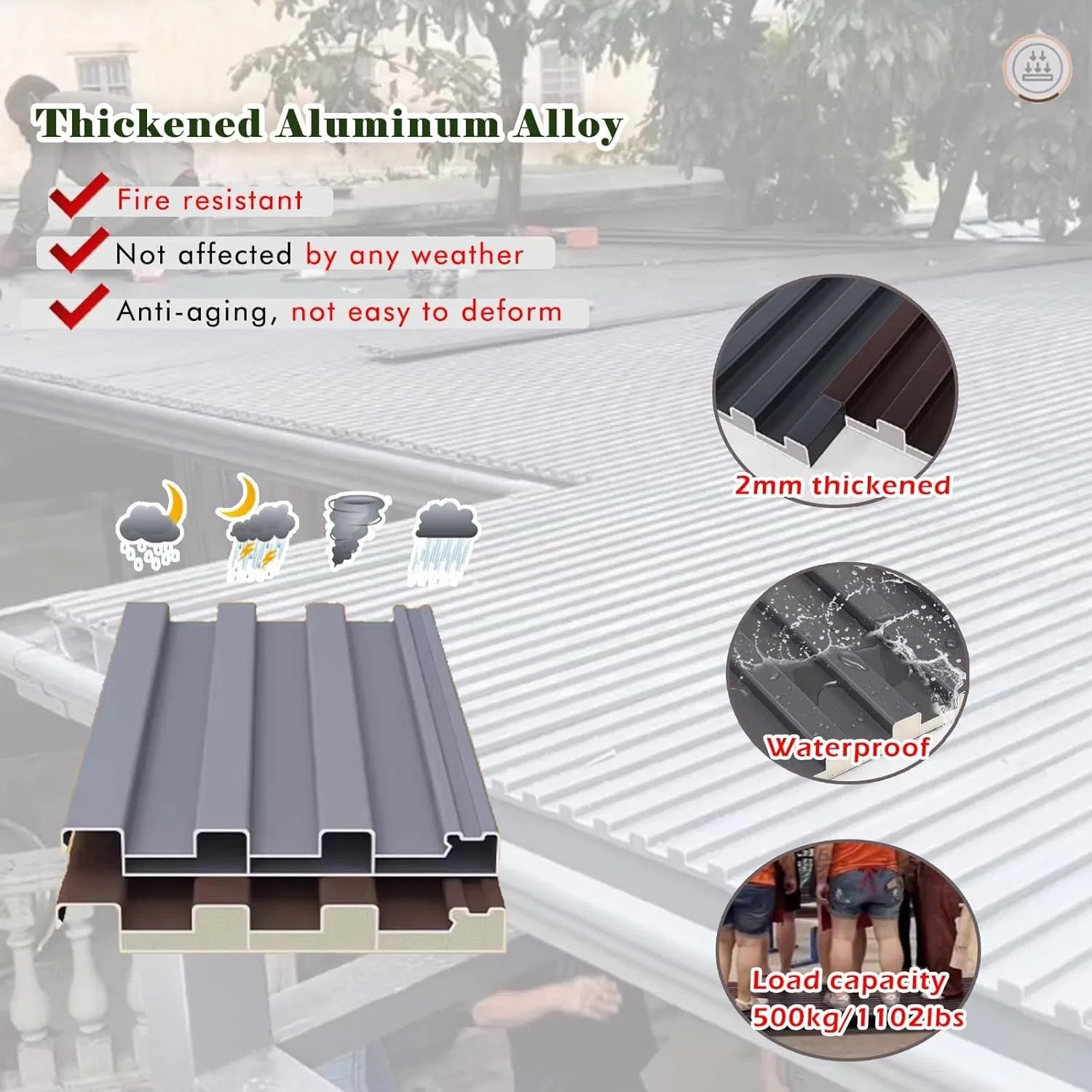 Aluminum Alloy Insulation Roof Panel Waterproof Aluminum Composite Roof Sandwich Panel