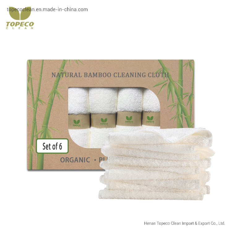 Topeco Antibacterial Kitchen Bamboo Fiber Dish Cloth Durable Cleaning Towel Customized Package