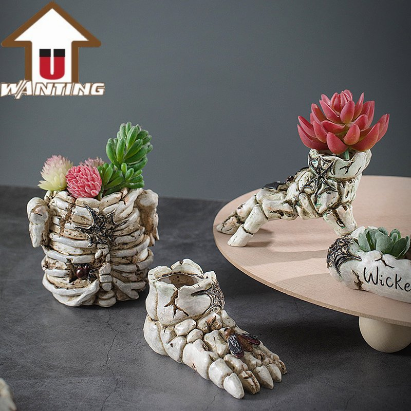 Custom High Quality Vintage Simulation Skull and Bone Model Decoration Home Decoration Resin Material Crafts