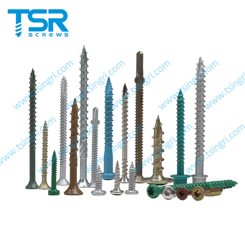 TSR/Tsingri Sawed Teeth Torx Drive T17 tCutting Point Flat Ribbed Head Self Tapping Decking Screws