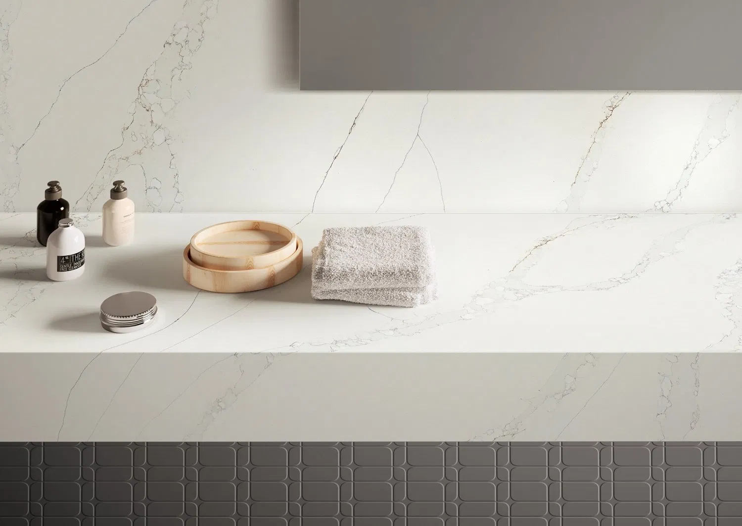 Artificial Quartz Stone Calacutta White Countertops for Kitchen Worktops Islands Bench Top