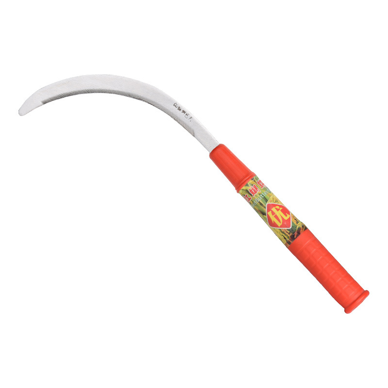 Garden Hand Tools Grass Sickle Steel Sickles with Plastics Shaping Handle