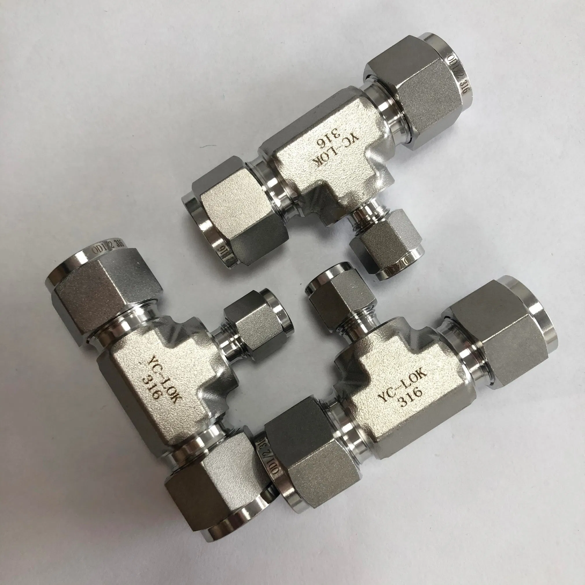 Swagelock Type Hydraulic Equal Tee 3 Way Hydraulic Tube Fittings