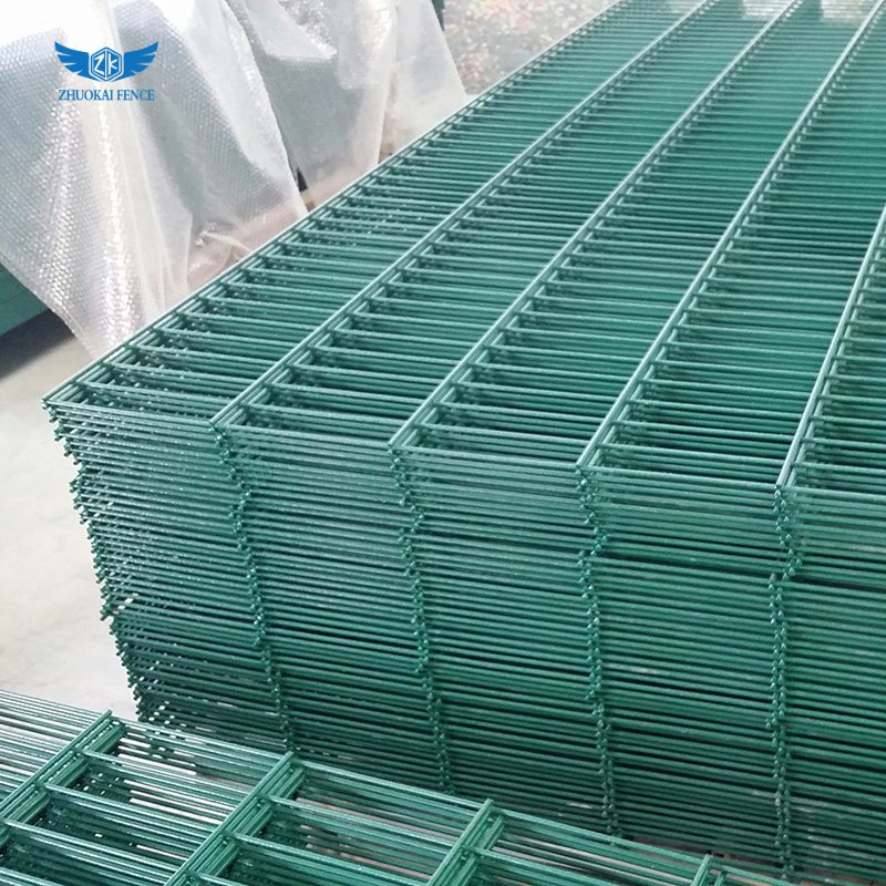 Factory Cheap Price Eco Friendly Green PVC Coated 2D Wire Fence Panels/Twin Bar Mesh Fence Panel