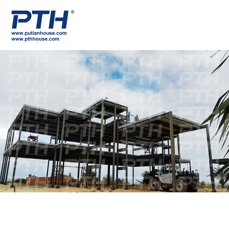 Steel Structure Framed Commercial Office Building and Structural Steel Truss Prefab Construction with Drawing