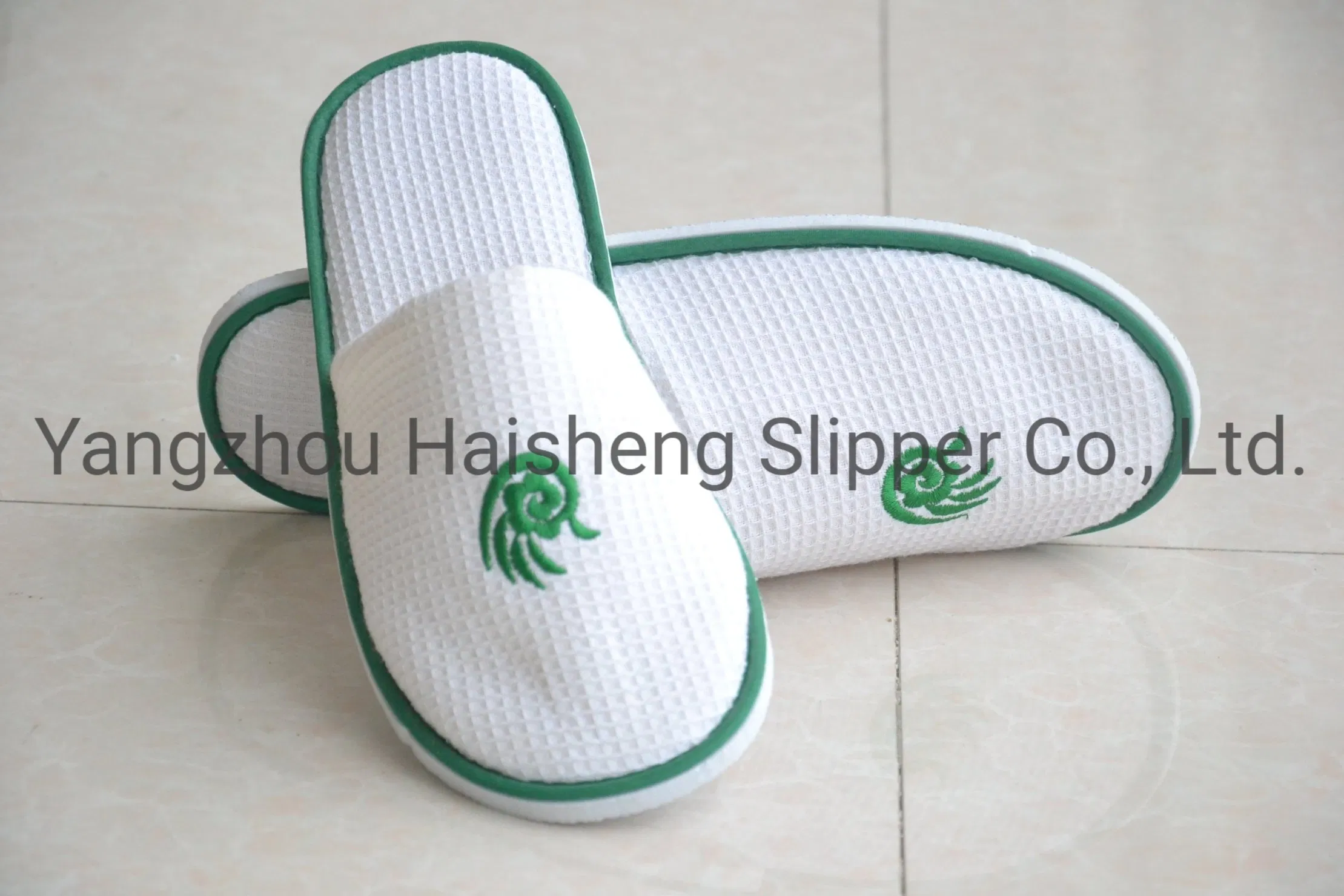 Disposable One Time Use Hotel Slippers White with Logo