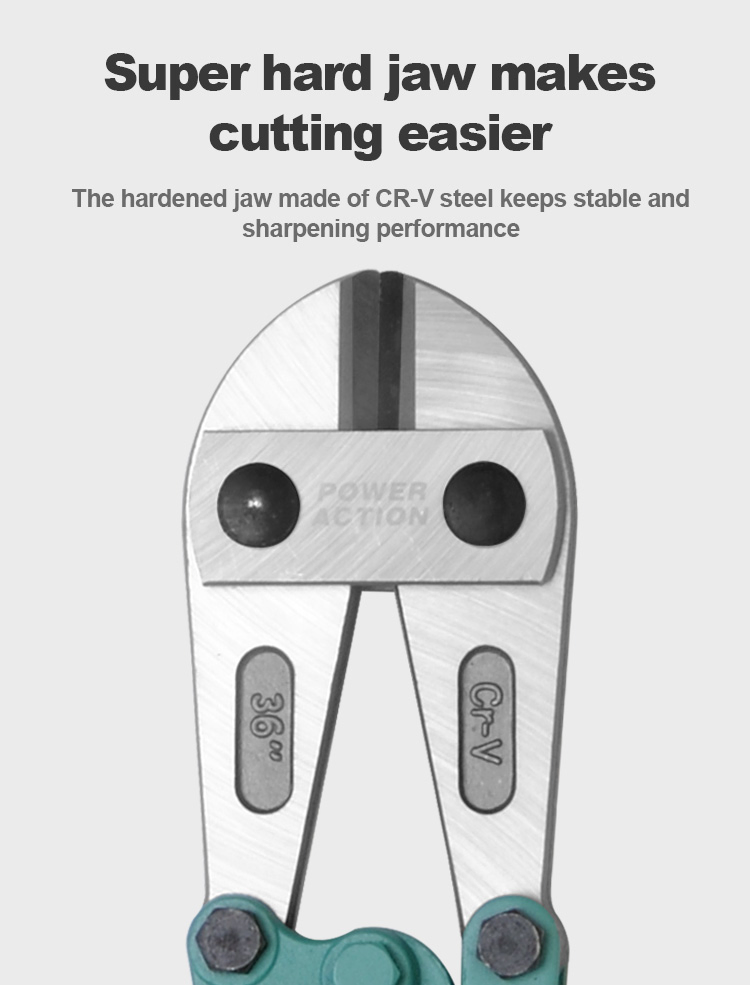 Power Action Professional Hand Hardware Tools High Quality Cable Wire Bolt Cutter
