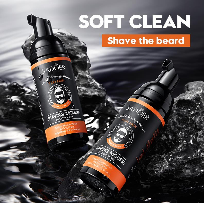 Online Wholesale and Retail Men Shaving Mousse 60ml Men's Shaving Gel Mild Men's Shaving Cream Beard Styling Moisturizing Cream Foam Beard for Shaving