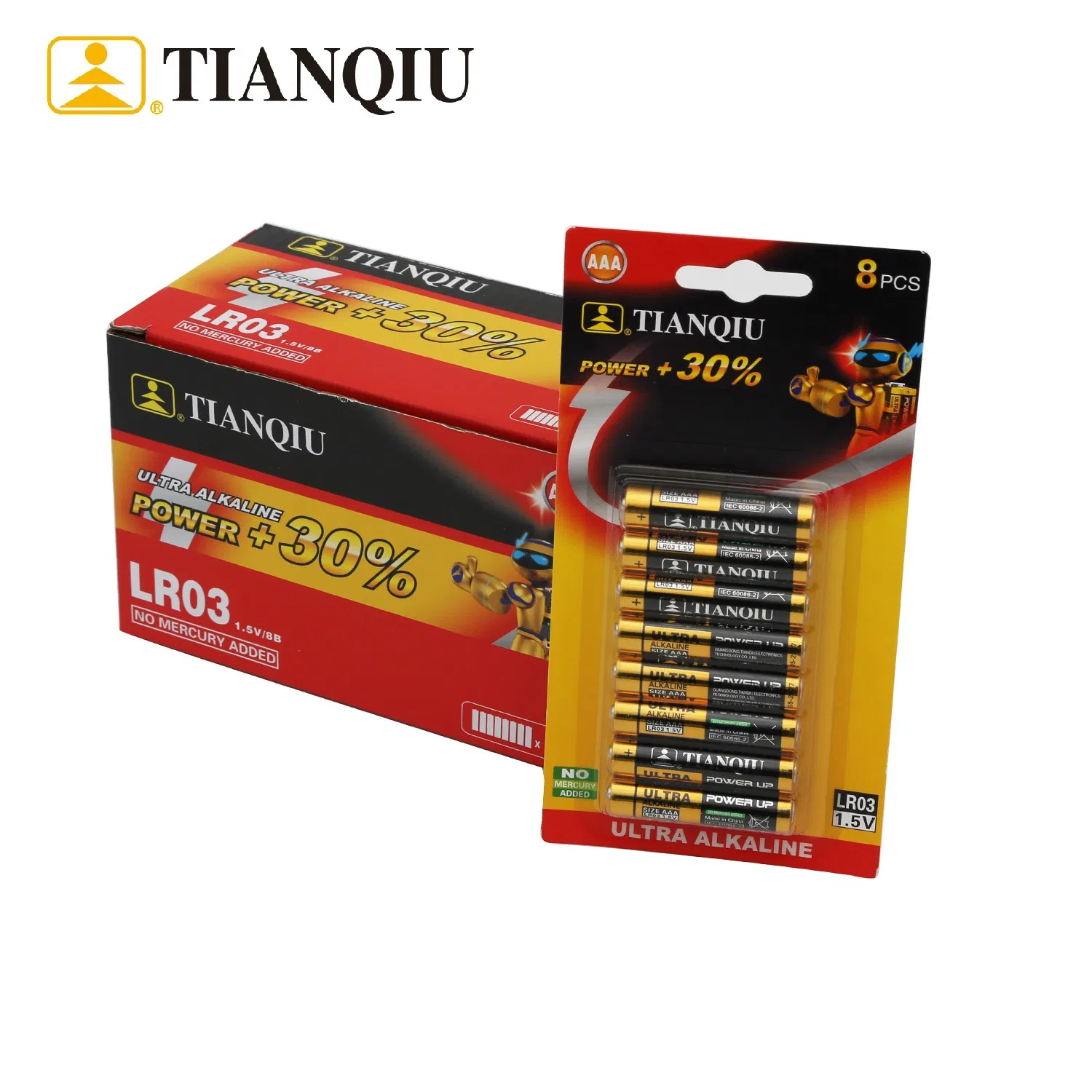 Батарейка AAA LR03 1.5V щелочная Tianqiu