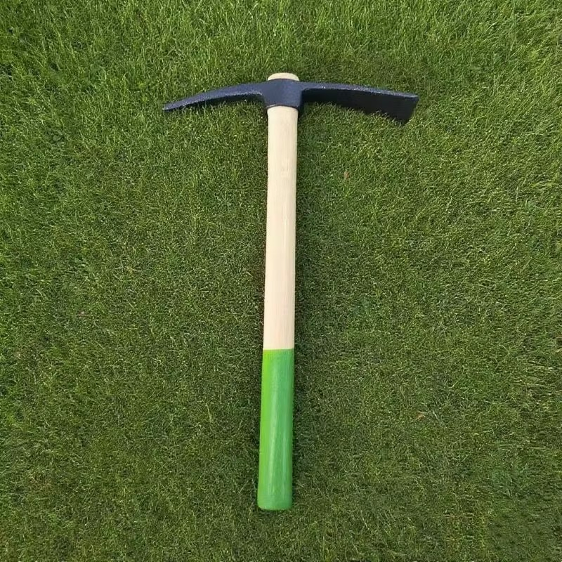 Durable Carbon Steel Pickaxe Hardwood Handle for Digging Projects