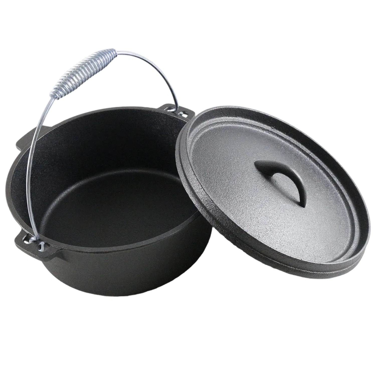 Чугунный голландский котелок для кемпинга с ручкой