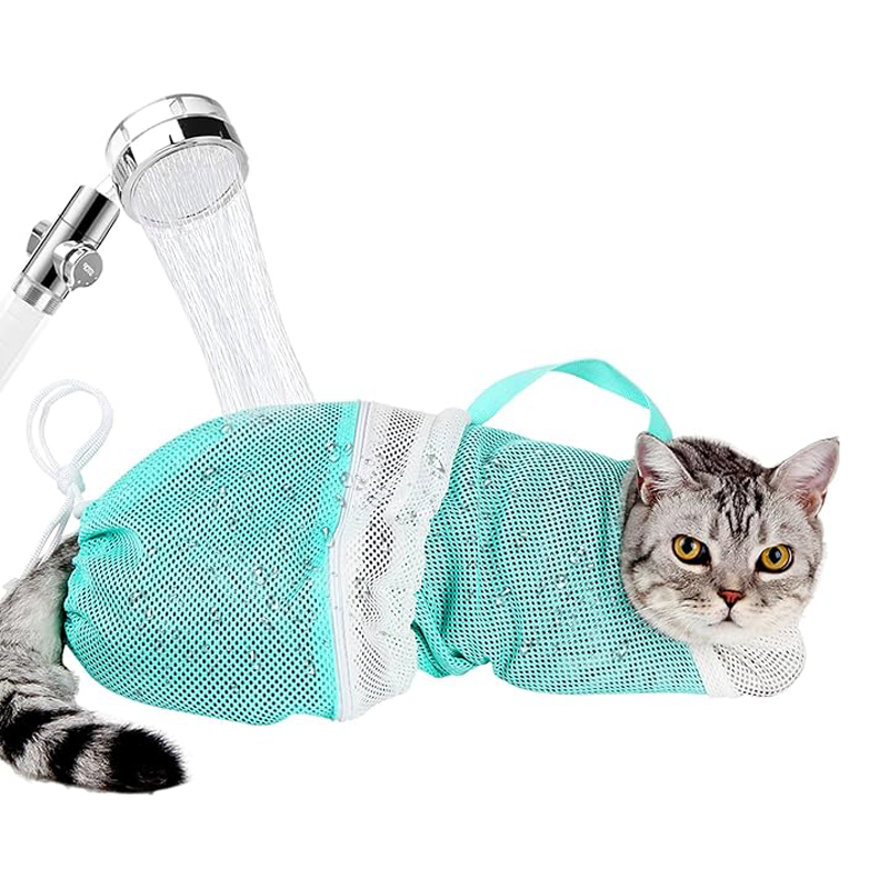 Detachable Cat Washing Bag Cat Bathing Mesh Bag