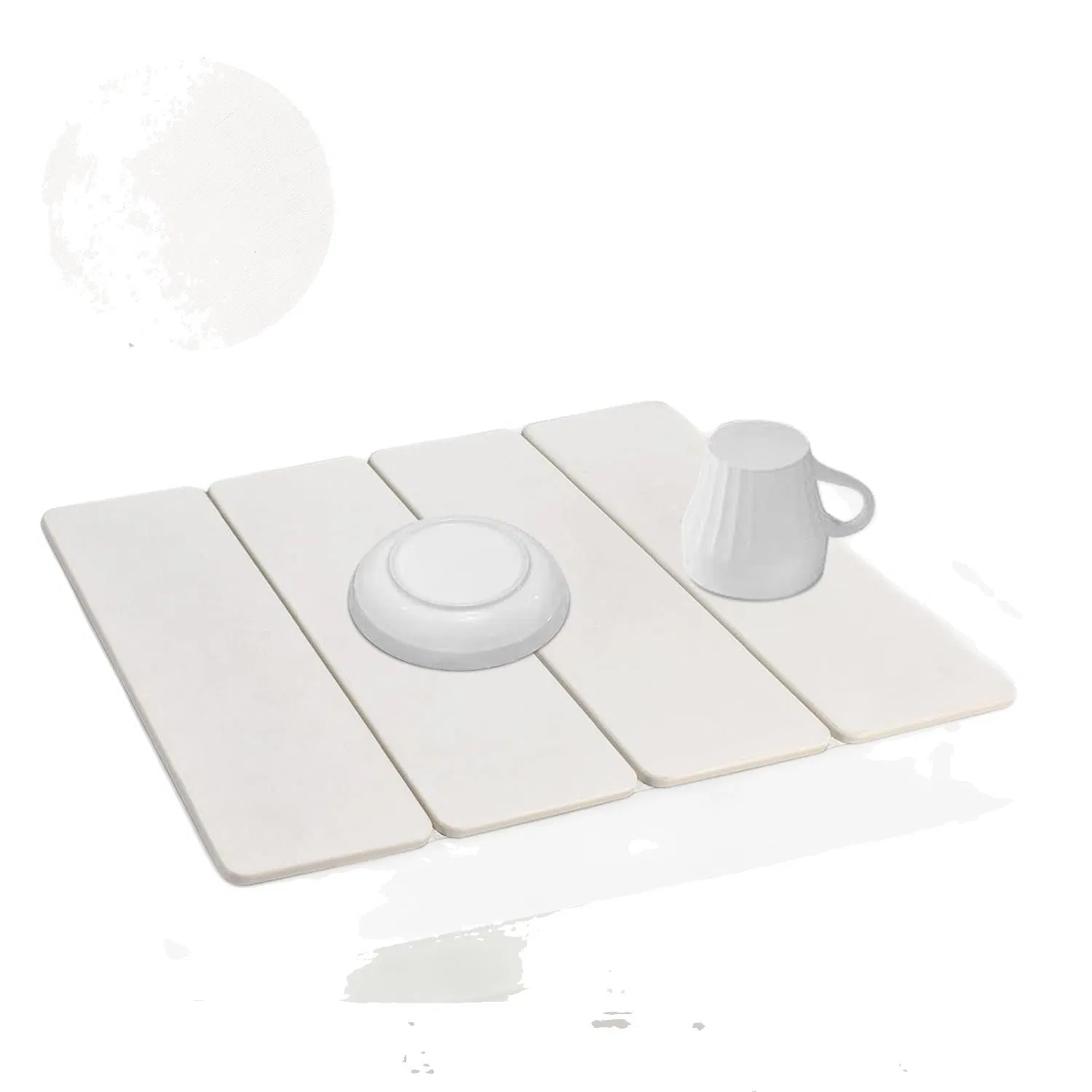 Custom Foldable Diatomaceous Earth Dish Drying Mats Absorbent Collapsible Stone Dish Drying Mat for Kitchen Counter