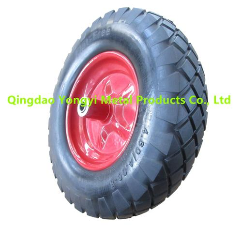 Heavy Duty Solid Rubber Polyurathane Flat Free PU Foam Trolley Wheelbarrow Wheel