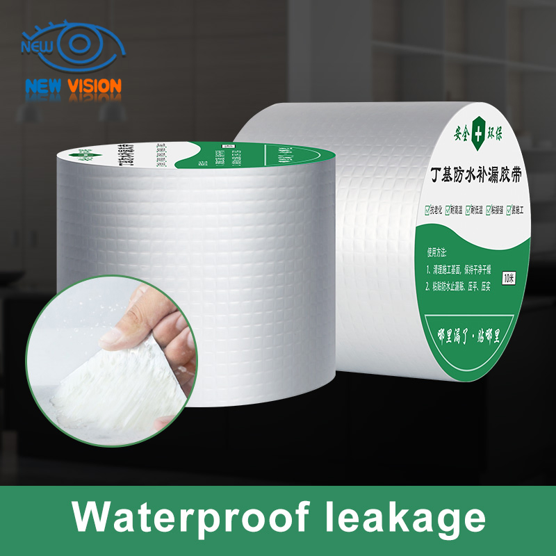 Reinforced Waterproof Foil Aluminum Seal Tape Butyl Pipe Repair Surface Crack Mending Self Adhesive Tape