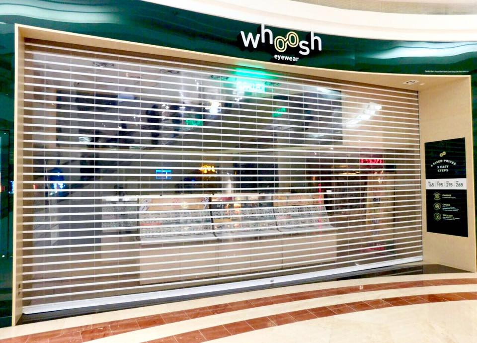 Transparent Polycarbonate Roller Shutter Door for Commercial Shop