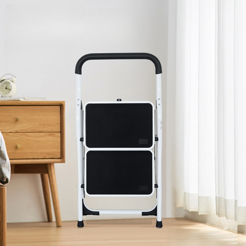 Hot Selling Folding 2 Step Ladder Anti-Slip Sturdy Household Portable Step Stool Foldable Ladders with Cushioned Handle