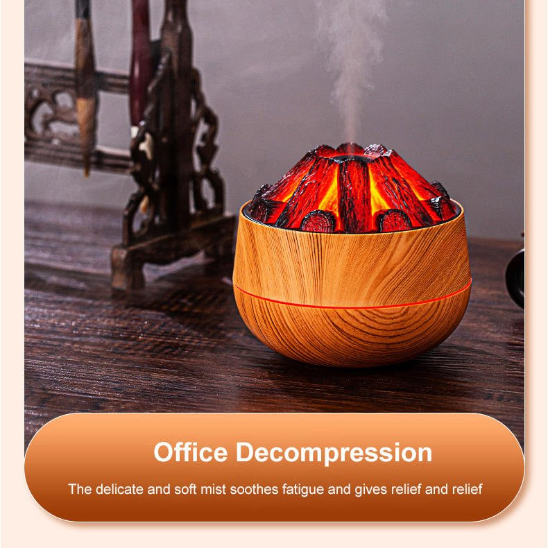 New Charcoal Humidifier Home Small Portable Large 300ml Capacity USB Desktop Humidifier Artificial Charcoal Fire Air Humidifier