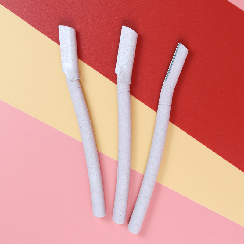 Hot Selling Biodegradable Women Razor Wheat Straw Dermaplaning Women Eyebrow Razor