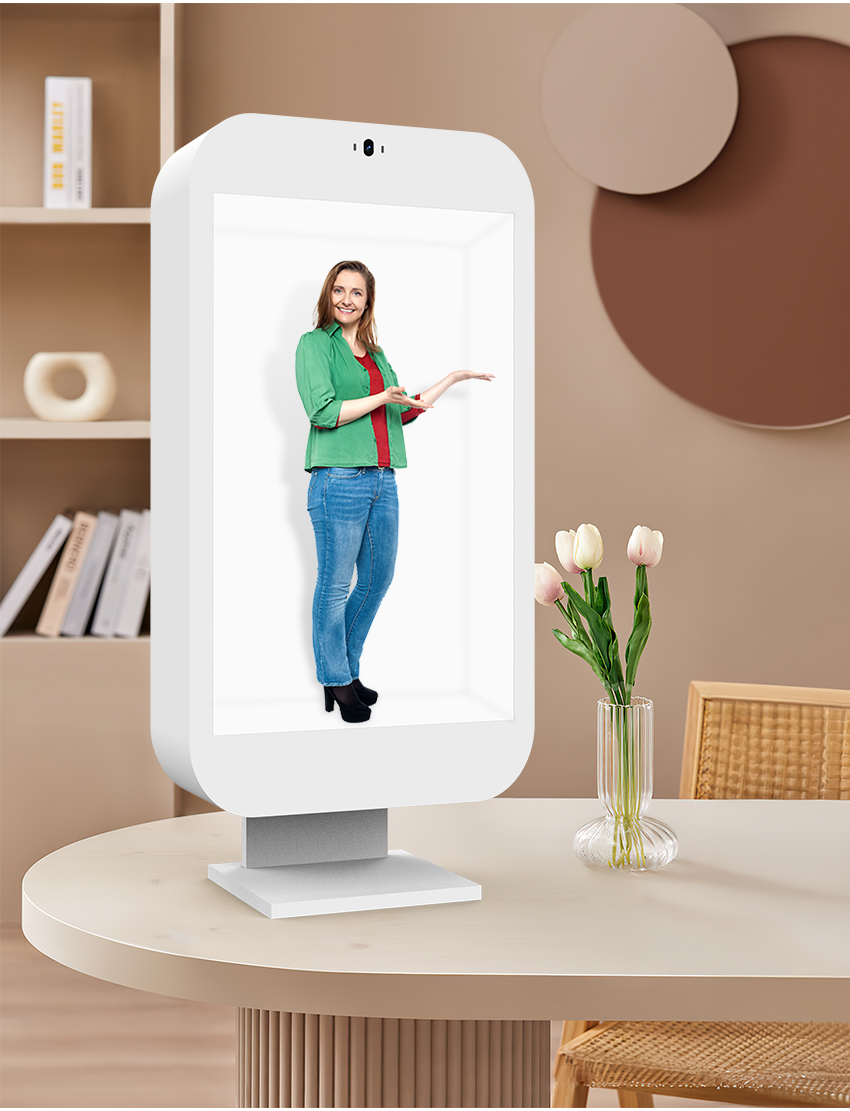 22 32 Inch Holographic Display Transparent Showcase Ai Holobox 3D LCD Digital Signage