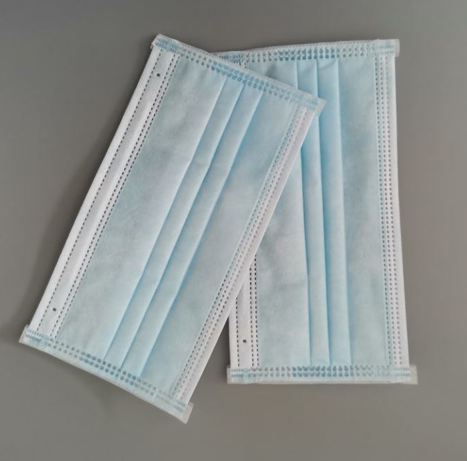 Wholesale Anti Droplet Nonwoven Disposable 3-Ply Anti-Dust Face Mask Blue