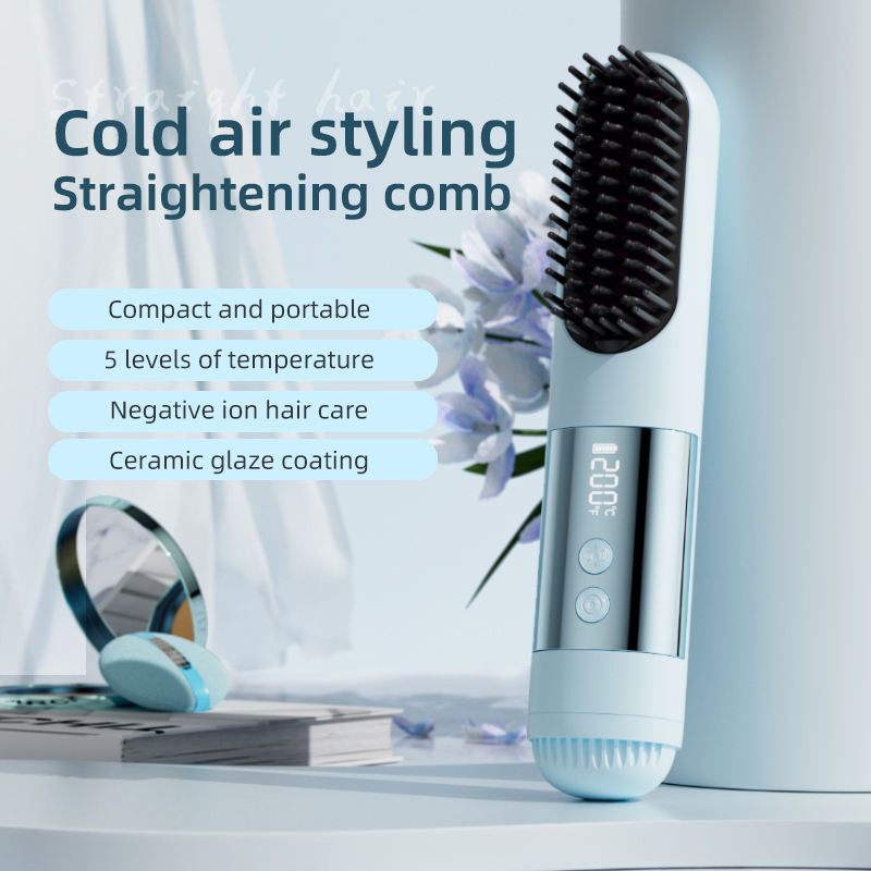 Hot Selling Cordless Multifunctional Electric Hair Brushes Hair Straightener Comb Brush