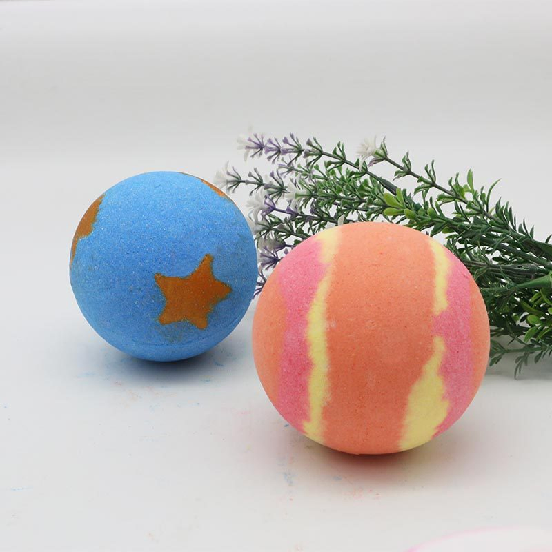 Wholesale Private Label Organic Bath Bombs Rainbow Bathbombs Luxury 1 Pack Bath Bombs with Gift Box