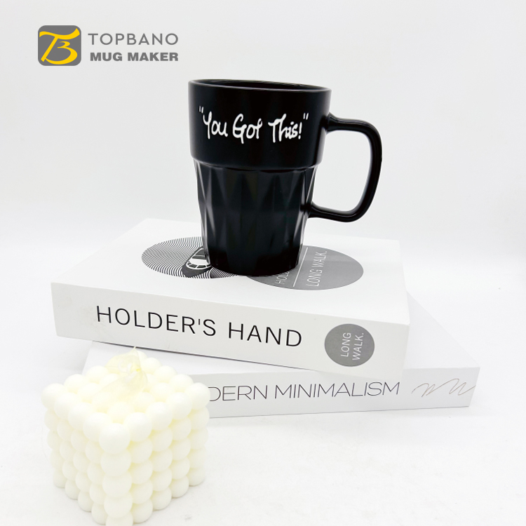 Hot Sale Global Asian Style Glazed Ceramic Tea Cup Mugs with Letters