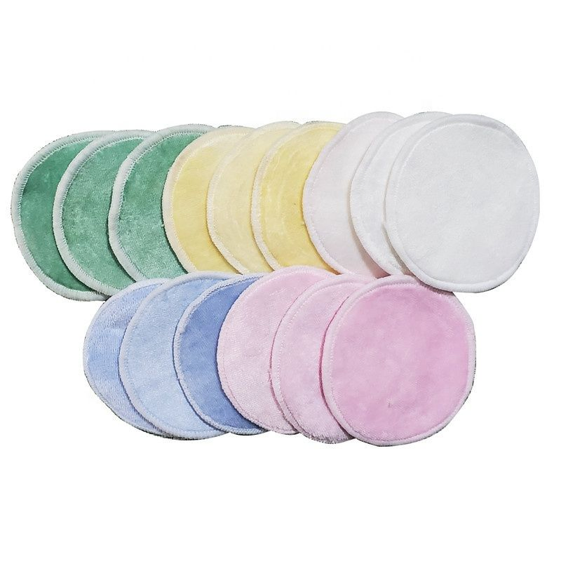 Eco Friendly Natural Washable Bamboo Velvet Make up Remover Pads