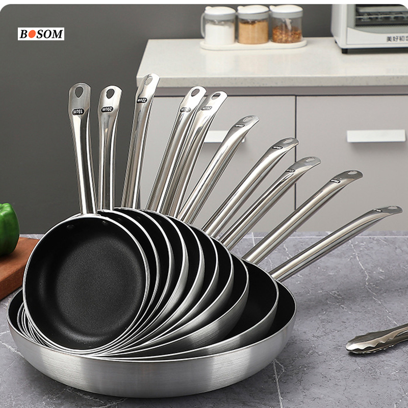 Сковорода сотовое дно антипригарная, нержавеющая сталь