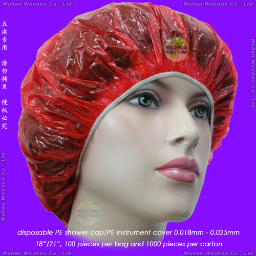 Disposable PE Travel Shower Cap