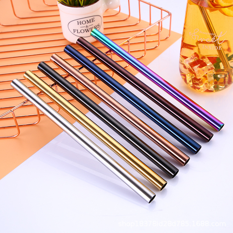 Customized Stainless Steel Colorful Drinking Straws Eco Friendly Straw
