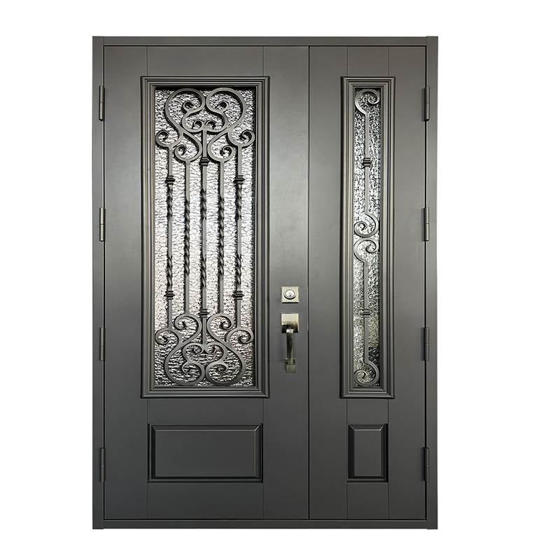 Входная металлическая дверь с стеклом SOCOOL S-G105