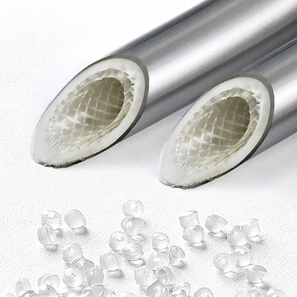 Bathroom Modern Style Durable Flexible Chrome-Finish Brass Nut PVC Shower Hose