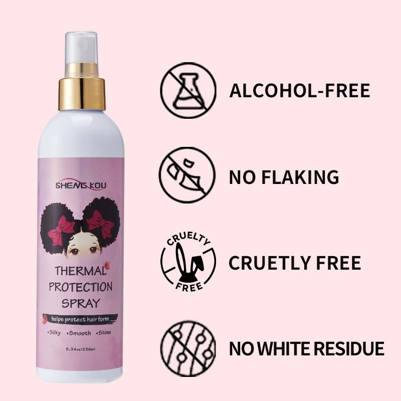 Private Label Custom Argan Oil Heat Protectant Spray Smooth Shine Hair Thermal Protection Spray