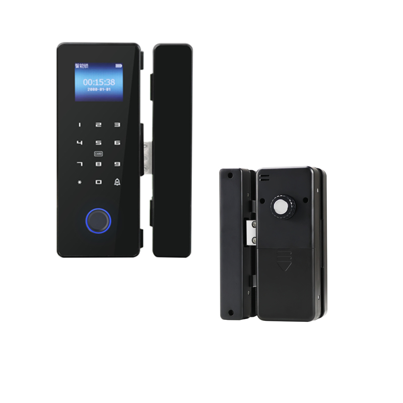 Water Proof Bluetooth Fingerprint Password Unlock Glass Door Smart Lock