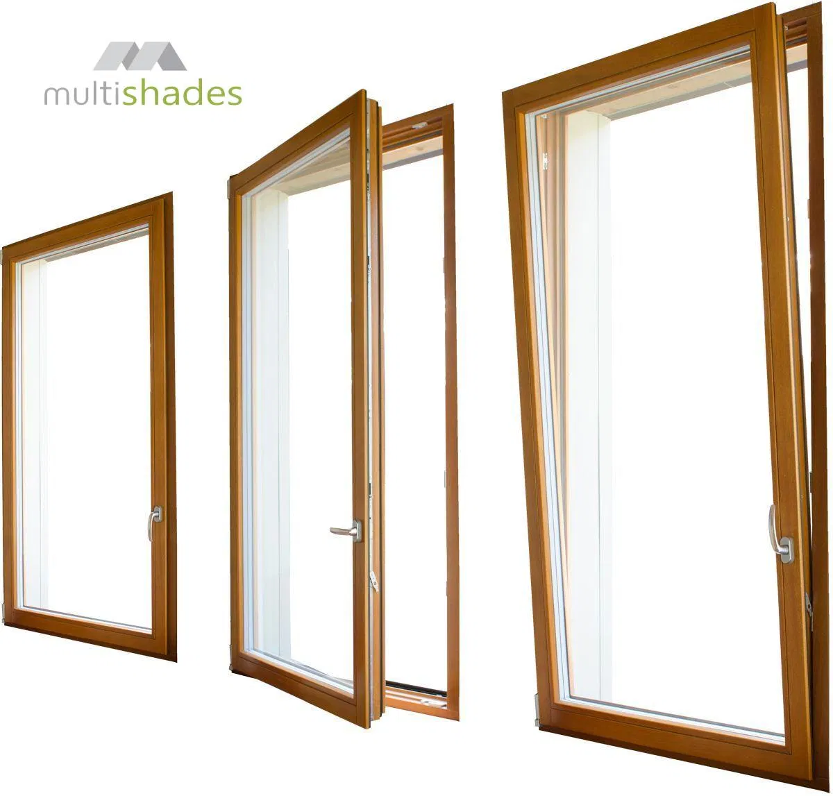 Алюминиевые окна с тонированным стеклом, поворотно-откидные