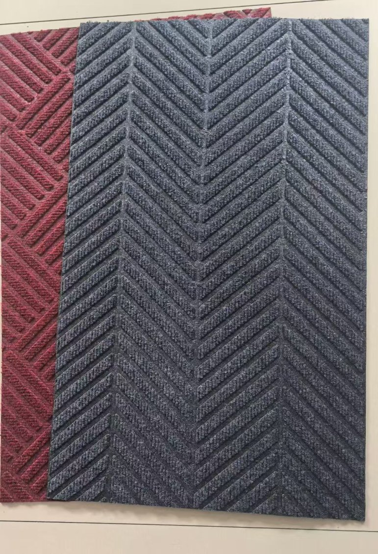 Geometric Print Fade Resistant OEM Bathroom Anti Slip Floor Mat