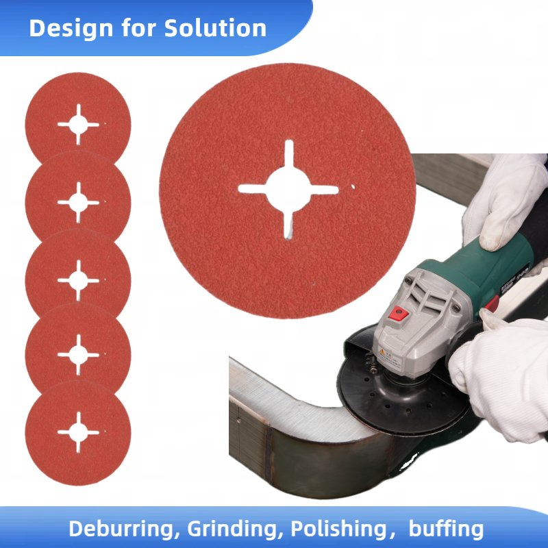 Durable 5inch 125mm Vulcanized Fiber Sandpaper Grinding Disc Wheel for Welds Removal