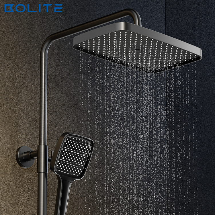 Luxury Digital Constant Temperature Brass Bathroom Rain Fall Brass Piano Shower Set
