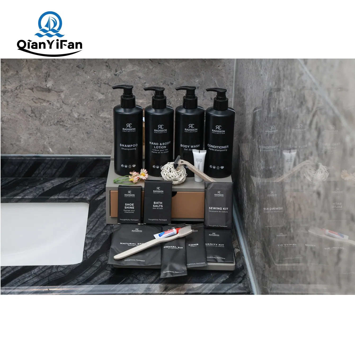 Premium 4-Piece Hotel Toiletries - Customizable for Resorts & Spas