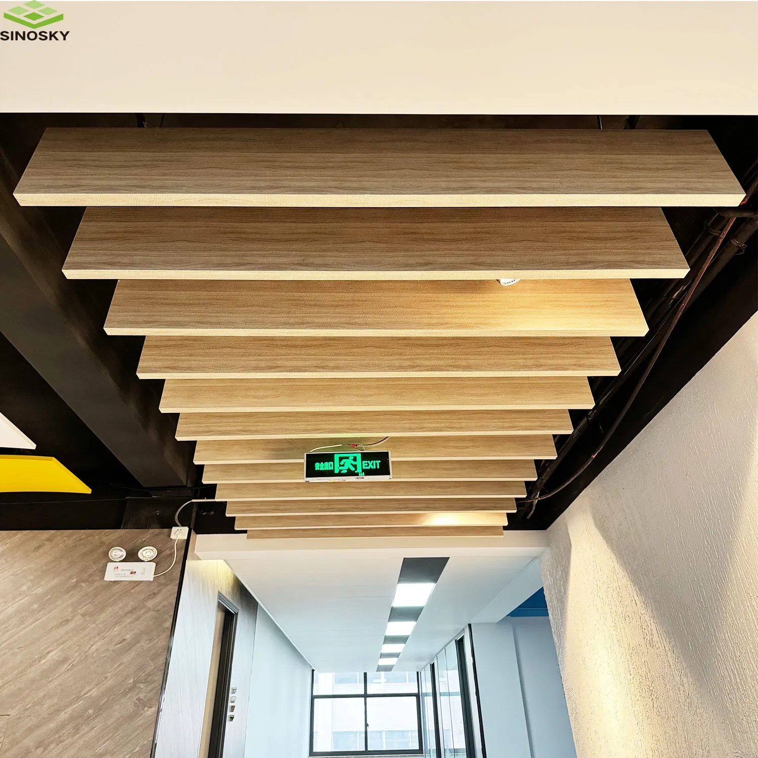 Customized Fiberglass Suspended Ceiling Acoustic Baffle Wave Design Wall Panel