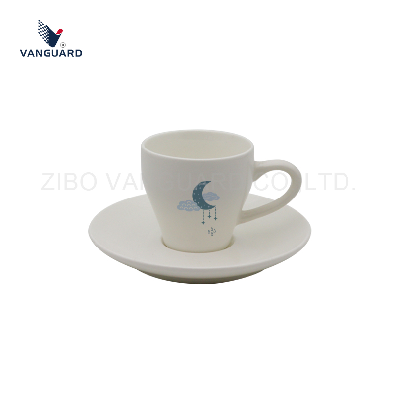 Керамический набор чашка с блюдцем, без свинца и кадмия