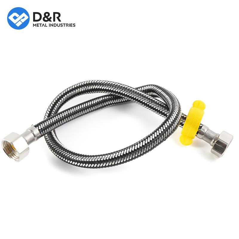 D&R Low Price OEM Stock Bathroom Faucet Connector Stainless Steel Braided Supply Hose