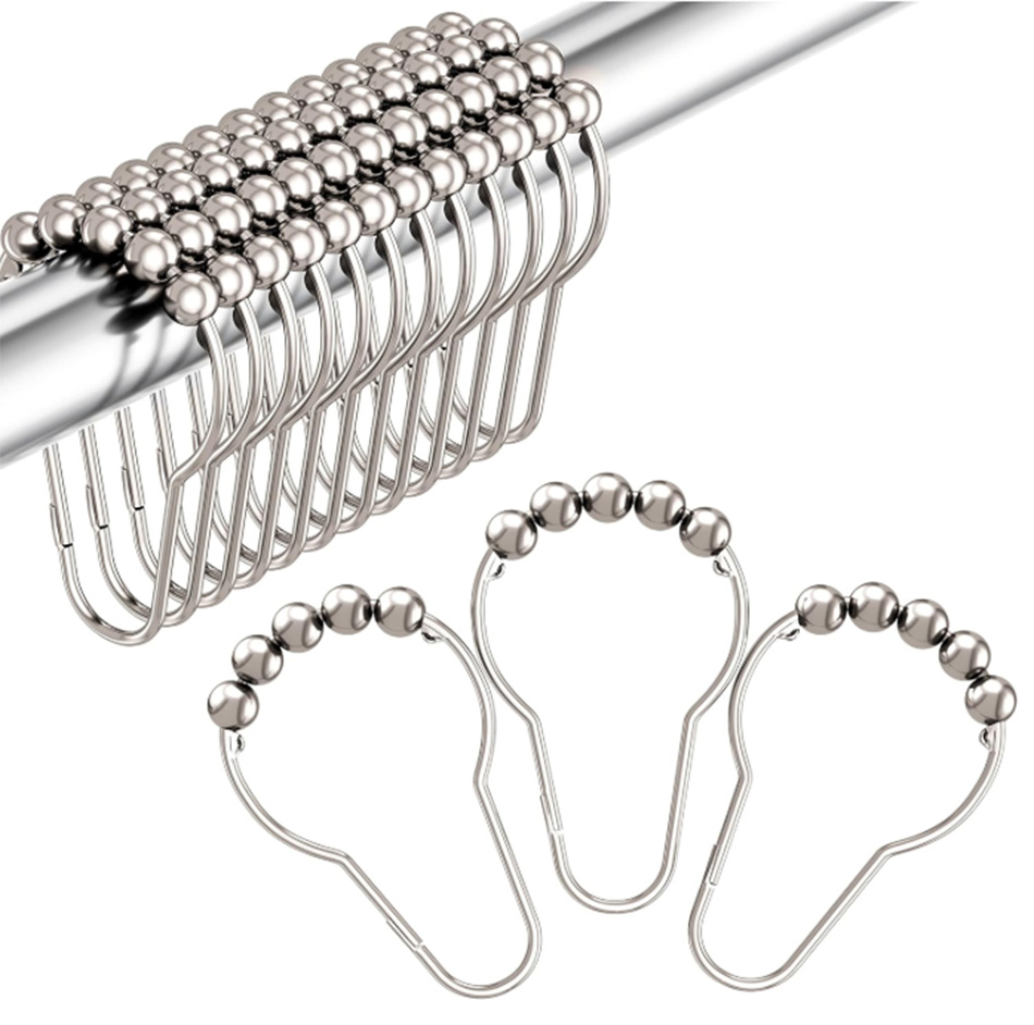 Shower Curtain Hooks Stainless Steel Shower Curtain Hooks for Bathroom Shower Rods