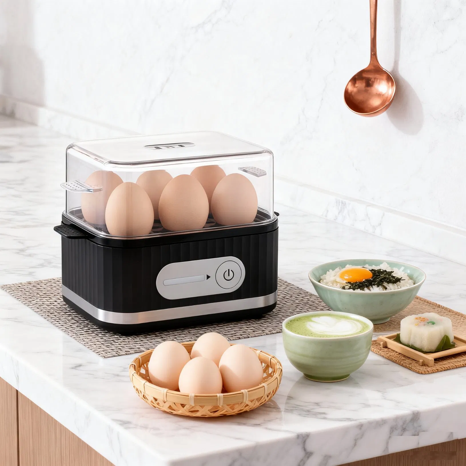 400W Mechanical Egg Boiler with Timer for Cooking 6 Eggs Perfectly