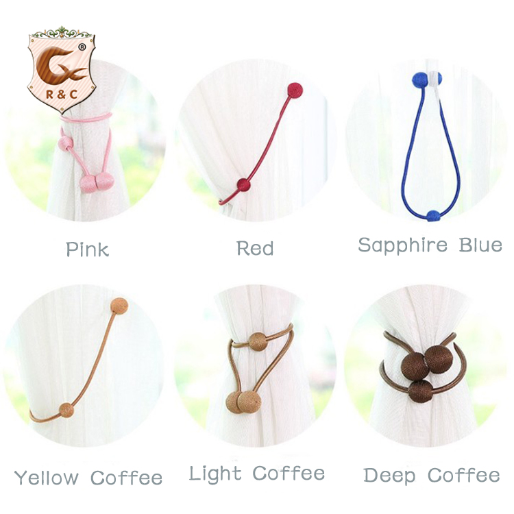 Home Curtain Holdbacks Woven Magnetic Curtain Tiebacks.