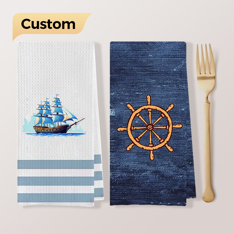 Customizable Kitchen Digital Print Tea Towels for Stylish Cooking
