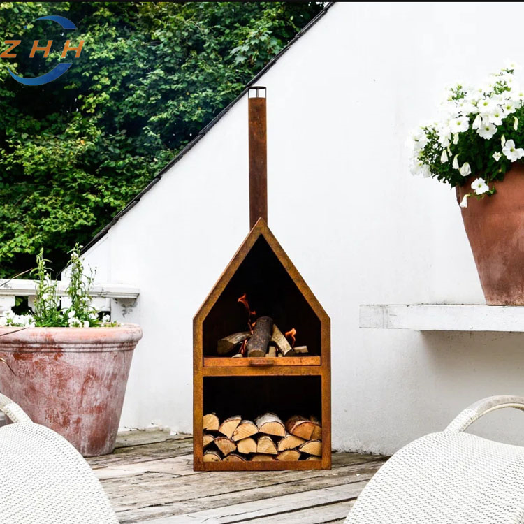 Очаг для костра из кортеновской стали Sleek Garden