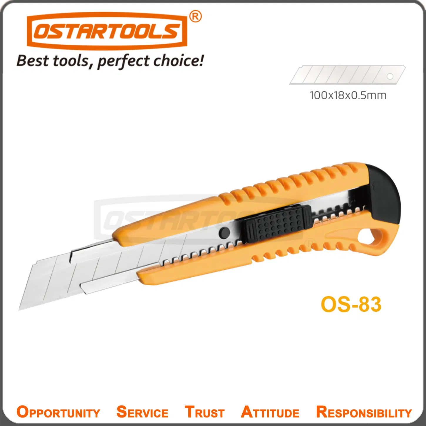 Versatile 6mm Snap-off Utility Knife with Metal Body